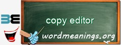 WordMeaning blackboard for copy editor